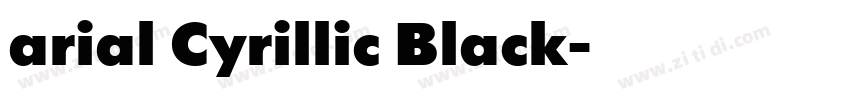 arial Cyrillic Black字体转换